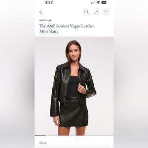 Women's vegan leather mini skort